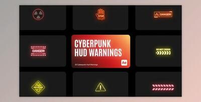 Cyberpunk HUD Warning for After Effects (Videohive 43856626) - AE Project