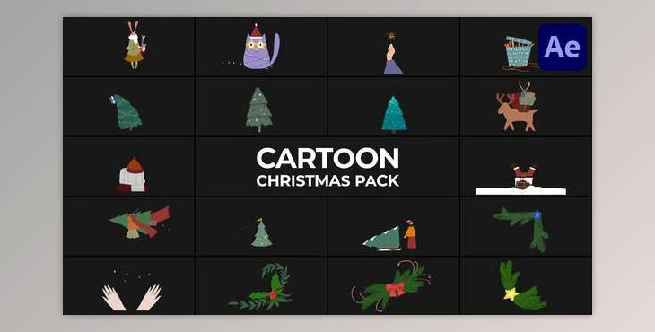 Cartoon Christmas Animations for After Effects (Videohive 48947564) - AE Project