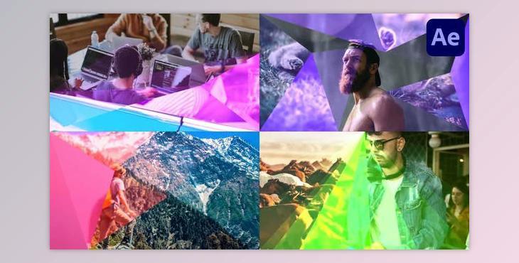 Glowing Triangular Transitions for After Effects (Videohive 44678228) - AE Project