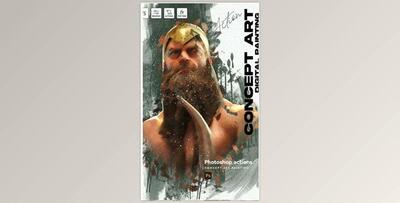 Concept Art – Digital Painting Photoshop Action GraphicRiver-30363879 (ATN, ABR, PAT)