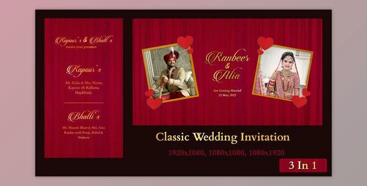 Classic Wedding Invitation (Videohive 33615875) - AE Project