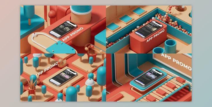 Isometric Phone Display (Videohive 38649191) - AE Project
