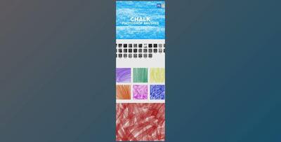 30 Chalk Texture Photoshop Stamp Brushes Vol 1 GraphicRiver-29575540 (PSD)