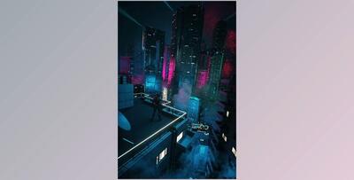 C4D Octane render CBD cyberpunk city SCIFI CITY Night city club