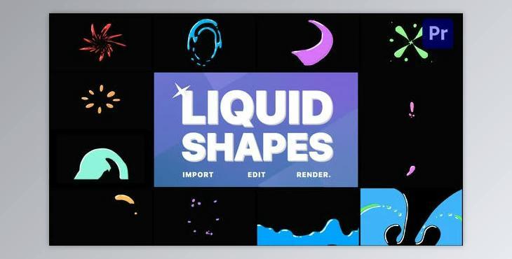 Liquid Shapes - Premiere Pro MOGRT (Videohive 32857171)