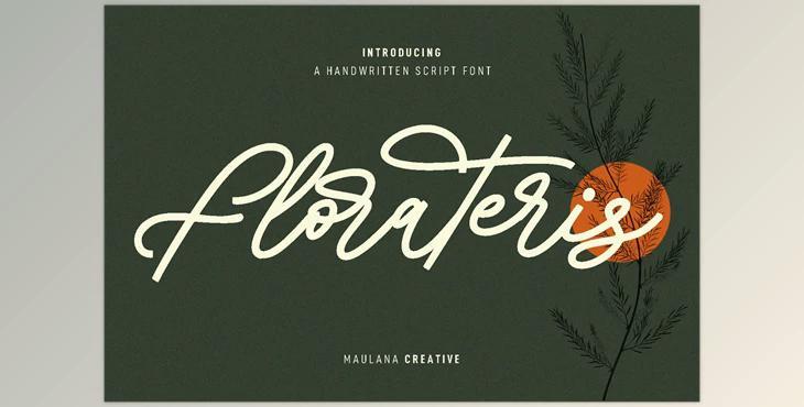 Florateris Cursive Script Font CreativeMarket 7069644