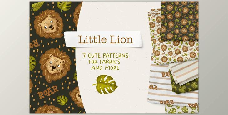 Little Lion – Pattern Set CreativeMarket - 7099941