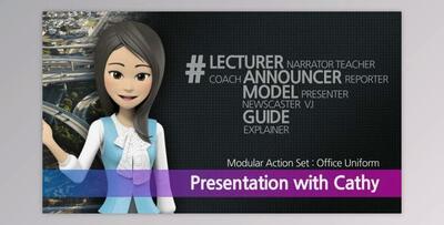 Presentation With Cathy: Office Uniform (Videohive 10611291) - AE Project