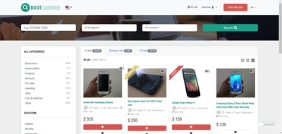 Bootclassified - Classified Template