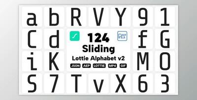 Sliding Lottie Alphabet V2 (Videohive 50108693) - AE Project