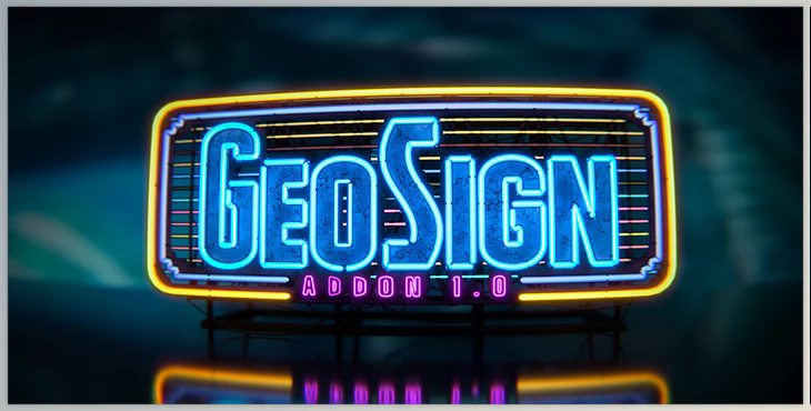 Blender – Geo Sign (Sign Generator Addon) V1.03