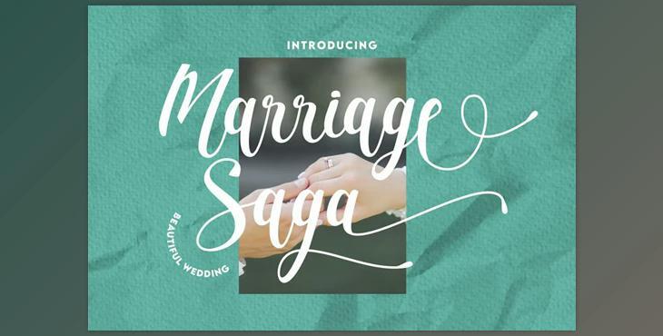 Marriage Saga – Beautiful Wedding Font