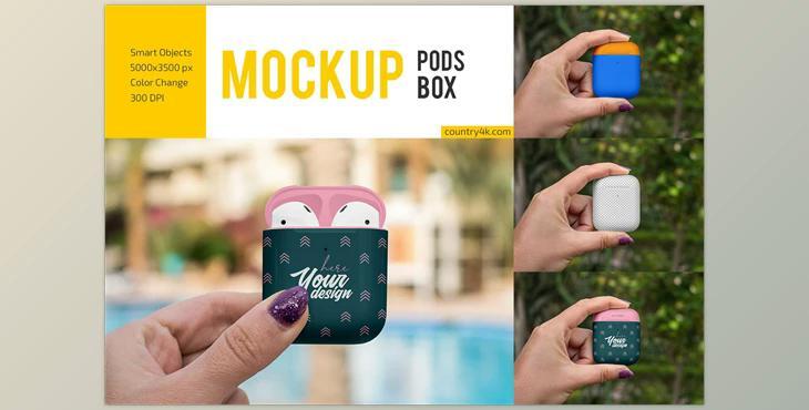 AirPods Box Mockup Set CreativeMarket-6049857 (PSD)