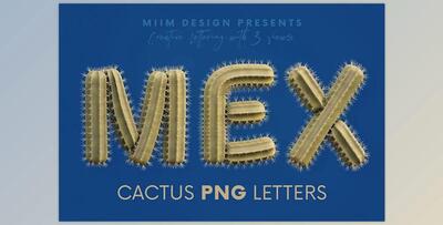 Cactus 3D Lettering