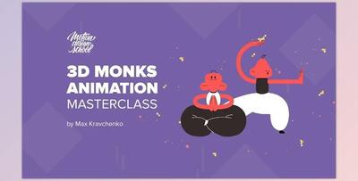 3D Monks Animation from Motion Design School