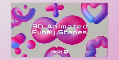 3D Animated Funky Shapes (Videohive 45434137) - AE Project