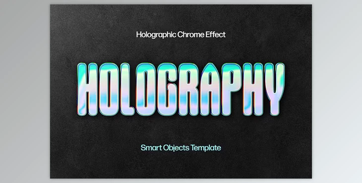 Holographic Chrome Text & Logos Effe - 92465001