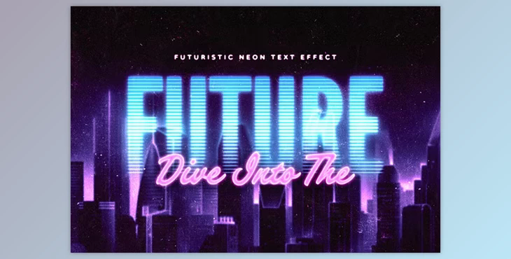 Futuristic Neon Text Effect - 278460990