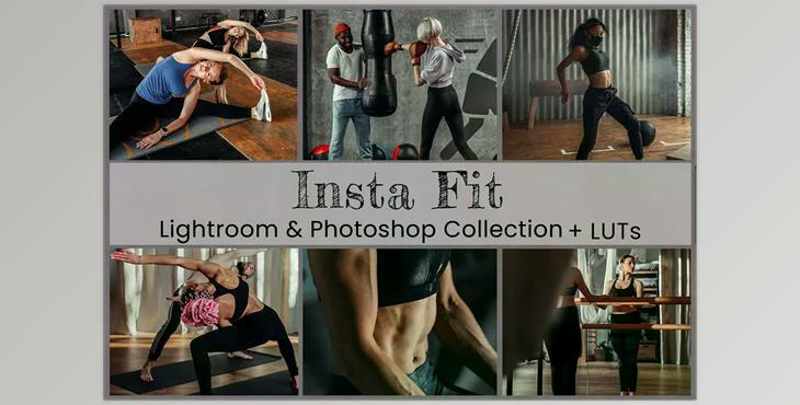 Insta Fit Lightroom Photoshop LUTs CreativeMarket - 6826939