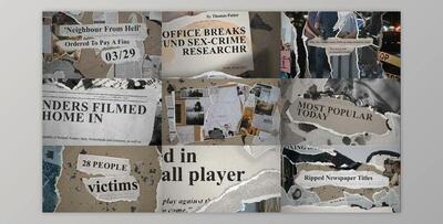Ripped Newspaper Titles (Videohive 51326020) - AE Project