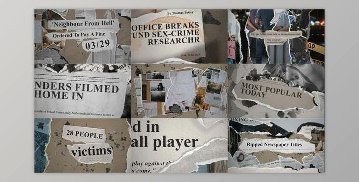Ripped Newspaper Titles (Videohive 51326020) - AE Project