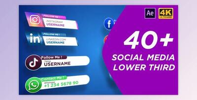 Social Media Lower Third (Videohive 27661237) - AE Project