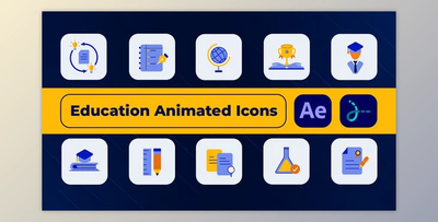 Education Animated Icons (Videohive 50238875) - AE Project