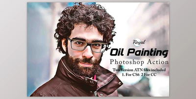 Royal Oil Painting Photoshop Action - 92473903