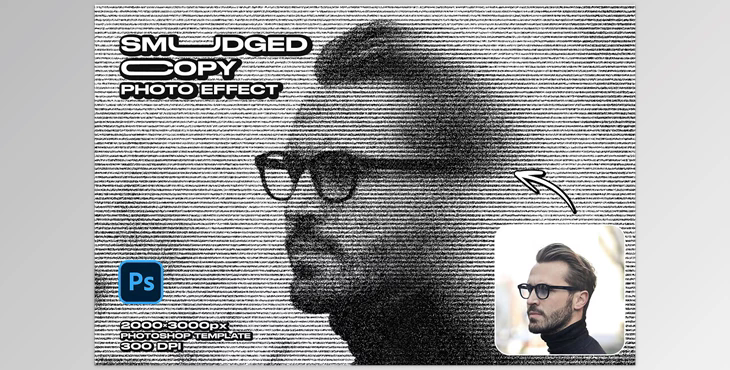 Smudged Copy Photo Effect - 92526629