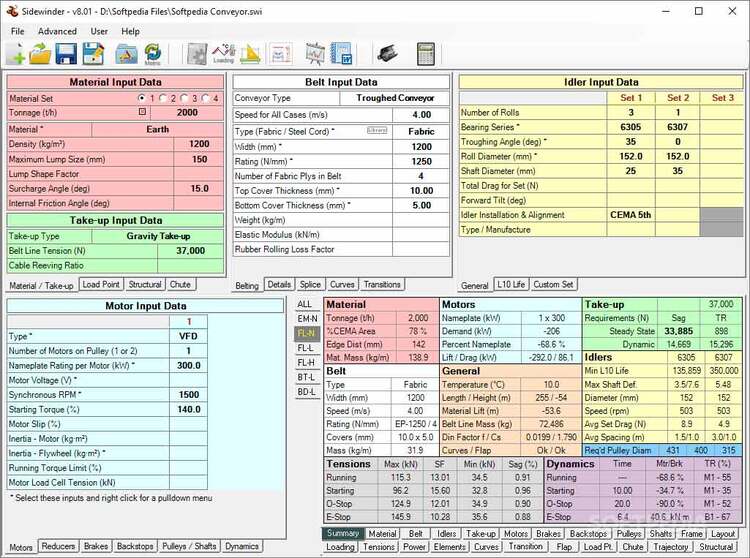 Sidewinder Conveyor Design Software 7.2.2