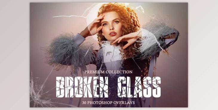 Broken Glass Photoshop Overlays CreativeMarket 4147752