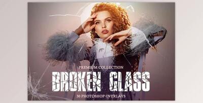 Broken Glass Photoshop Overlays CreativeMarket 4147752