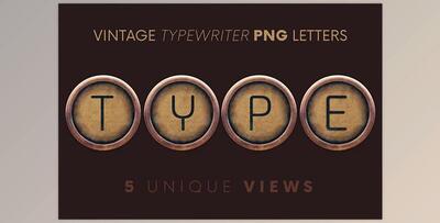 Vintage Typewriter – 3D Lettering CreativeMarket - 10241973