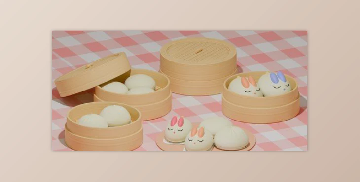 Blender : Chinese Buns by Kornwanast