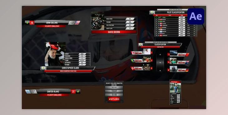 Race Lower Thirds for After Effects (Videohive 50604392) - AE Project