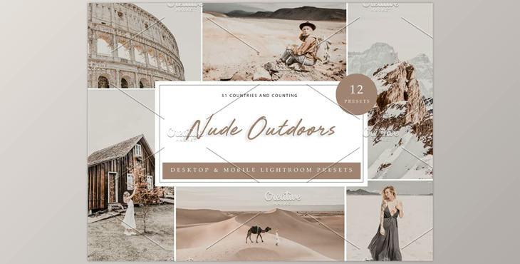 12 x Lightroom Presets, Nude Outdoor CreativeMarket-5962675 (DNG, LRTEMPLATE, XMP)