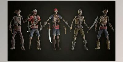 Unreal Engine - Skeleton Pirate Bundle (Engine version 4.18- 4.27, 5.0- 5.3)
