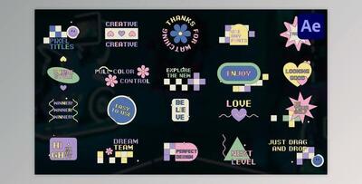 Pixel Colorful Creative Titles for After Effects (Videohive 44475753) - AE Project