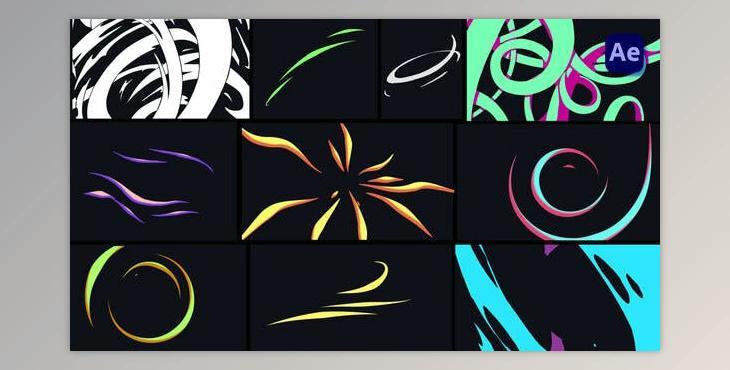 Ribbon and Line Motion Elements [After Effects] (Videohive 50043389) - AE Project