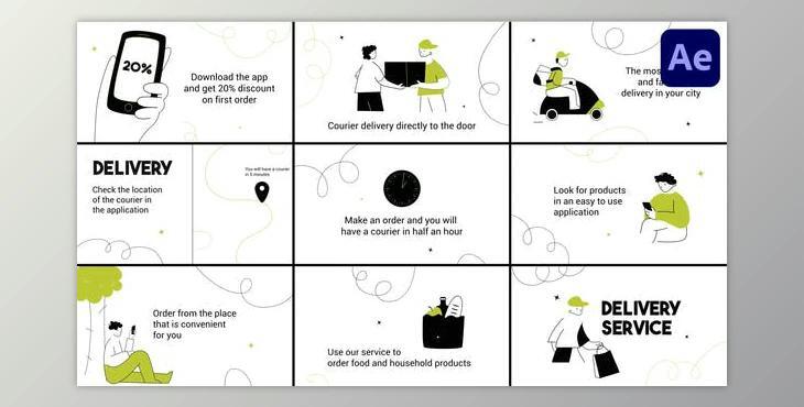Delivery Service Explaner for After Effects (Videohive 51075707) - AE Project