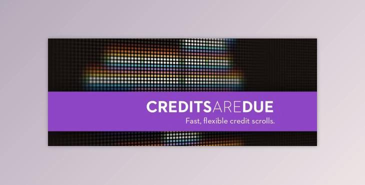 Aescripts – Credits Are Due 1.0 for After Effects