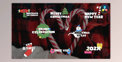 Christmas And New Year Titles for DaVinci Resolve (Videohive 50027735)