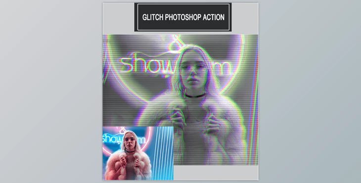 Glitch Photoshop Action