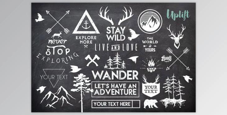 Wanderlust Hipster Overlays By Uplift Actions