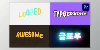 Colorful Looped Typography for Premiere Pro (Videohive 53653487)