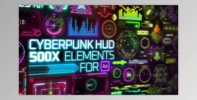 Cyberpunk HUD Elements for After Effects (Videohive 29060179) - AE Project