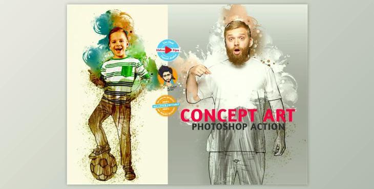 Concept Art Photoshop Action By MRI STUDIO