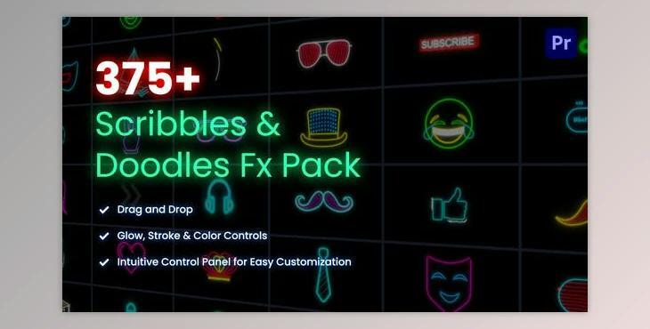 Scribbles & Doodles FX Pack for Premiere Pro (Videohive 25784027)