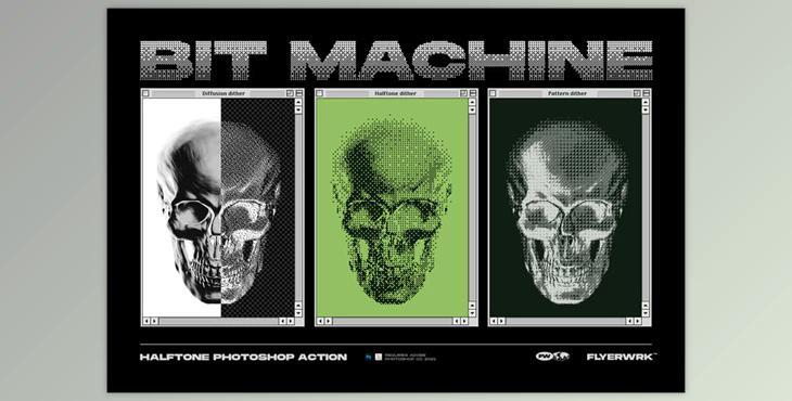 Bit Machine – Halftone Photoshop Action