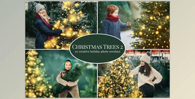 Christmas Trees photo overlays CreativeMarket-5636334 (JPG, PNG)